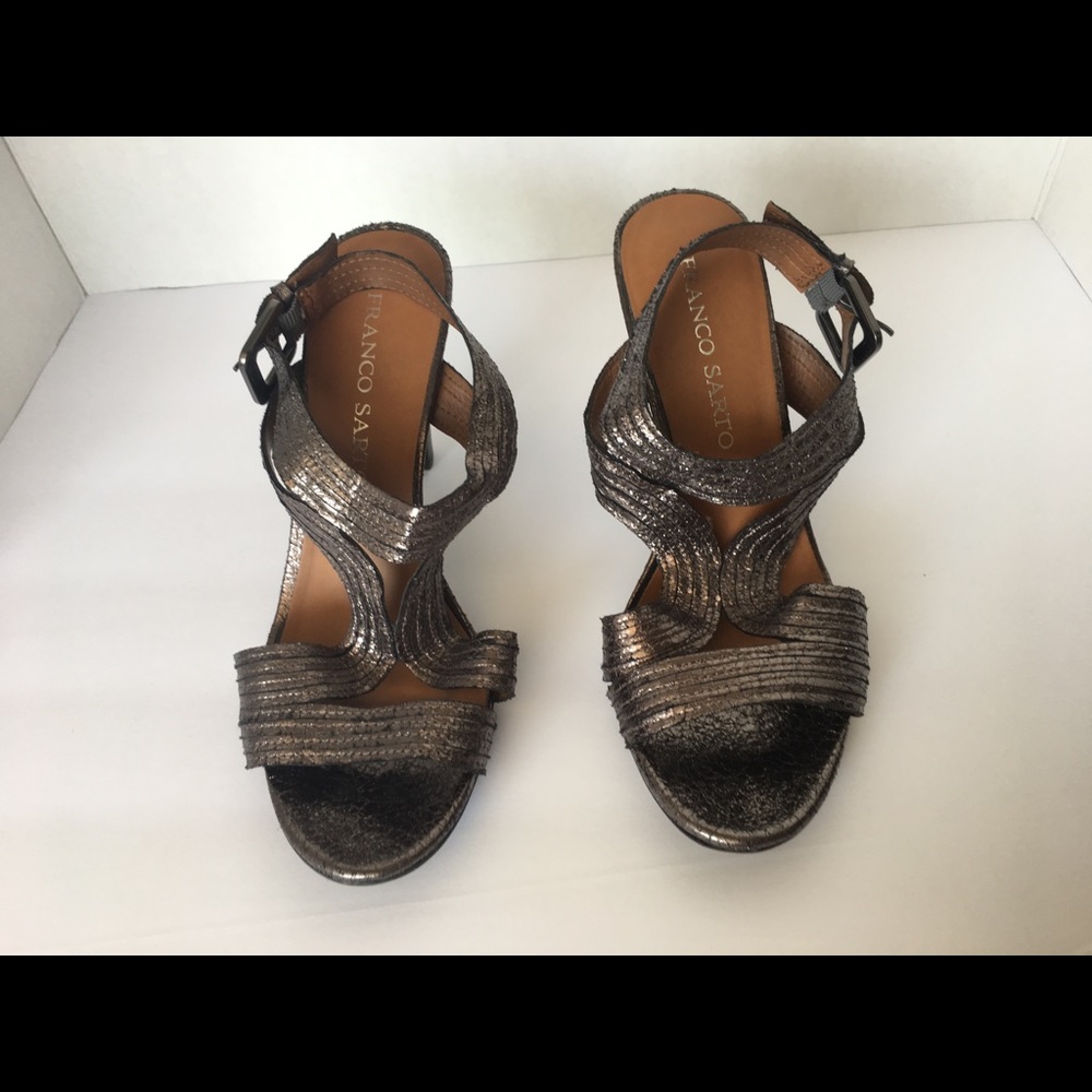 Franco Sarto Metallic Heels size 7 1/2